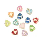 12Pcs Brass Enamel Pendants
