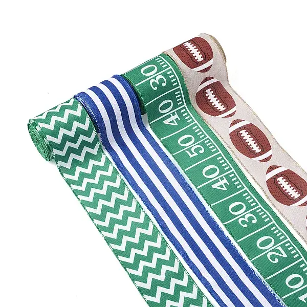 4 Rolls 4 Style Polyester Ribbons