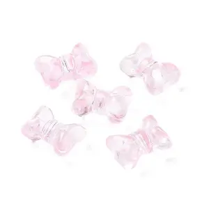 Transparent Spray Painted Glass Beads
