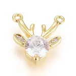 Christmas Brass Micro Pave Cubic Zirconia Pendants