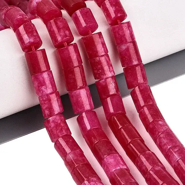 Dyed Natural White Jade Beads Strands