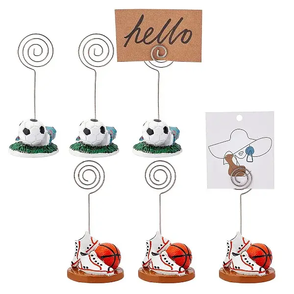 6Pcs 2 Style Resin Memo Clip