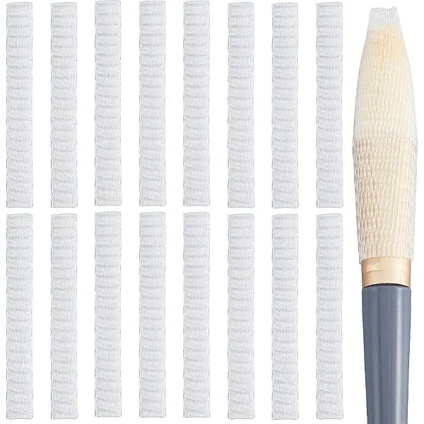 200Pcs PE Makeup Brush Protector Reusable Expandable Mesh Cover