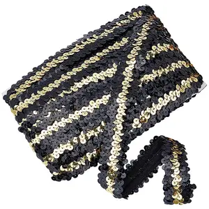 Sparkle Plastic Paillette Elastic Beads