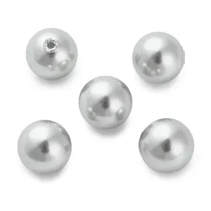 Baking Paint Pearlized Glass Pearl Round Beads