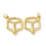 Rack Plating Brass Micro Pave Cubic Zirconia Pendants