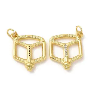 Rack Plating Brass Micro Pave Cubic Zirconia Pendants