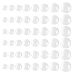 80Pcs 8 Style Transparent Glass Cabochons