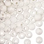100Pcs Glazed Porcelain Round Beads