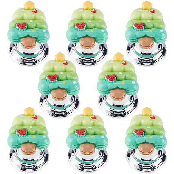 Zinc Alloy & Resin Christmas Tree Shaped Toilet Tank Button