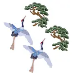 4Pcs Polyester Embroidery on Clothing Patches