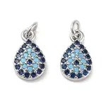 Brass Micro Pave Cubic Zirconia Pendants