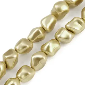 Electroplated Shell Pearl Beads Strands