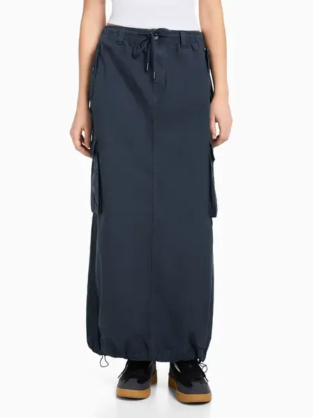 Bershka Sukňa  modrá