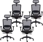MERCURY 4PACK Ergonomická kancelářská židle SWIFT, černá (4ks)