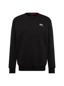 ALPHA INDUSTRIES Mikina  čierna / biela