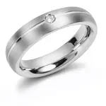 Boccia Titanium Titanový snubní prsten s diamantem 0130-05 62 mm