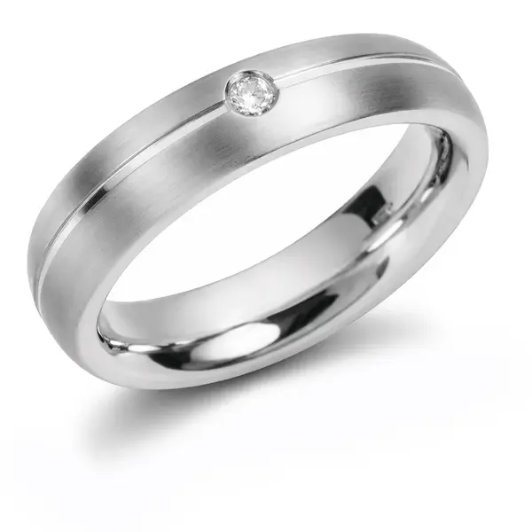Boccia Titanium Titanový snubní prsten s diamantem 0130-05 62 mm