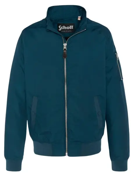 Schott NYC Prechodná bunda 'Kenny'  petrolejová / čierna