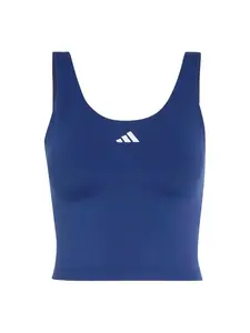 ADIDAS PERFORMANCE Športový top 'Studio All Me'  tmavomodrá / biela