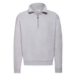Grey Men's Sweatshirt Zip Neck Sweat Fruit of the Loom