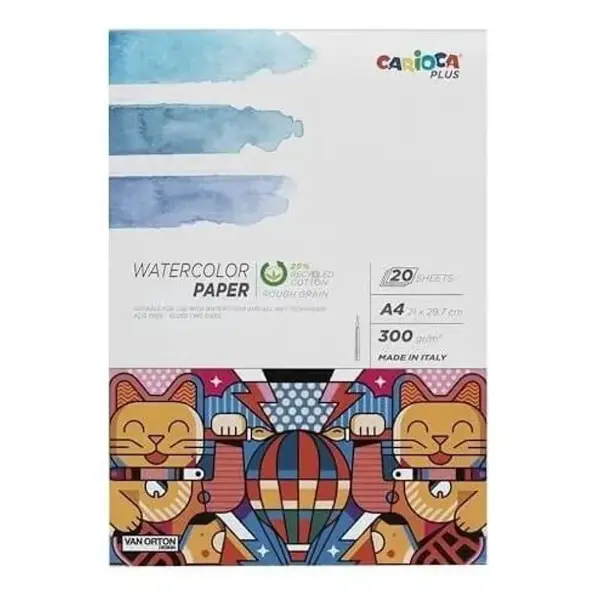 Carioca Plus Skicár na akvarel A4 20 listov 300gr-CARIOCA