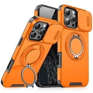 Camslide Stand obal, iPhone 16 Pro Max, oranžový
