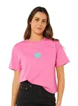 Rip curl dámské tričko Icons Of Surf Relaxed Super Pink | Růžová | Velikost M | 100% bavlna