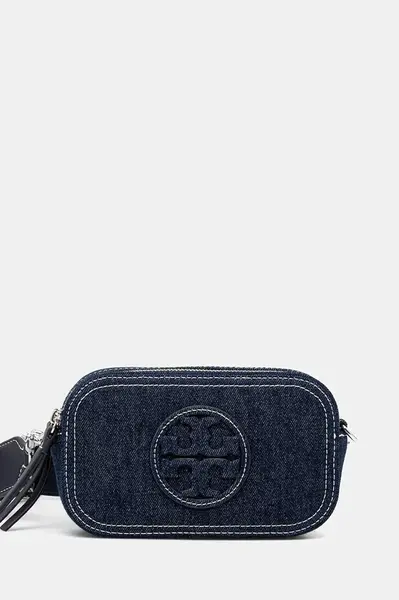 Kabelka Tory Burch Miller tmavomodrá barva, 169246-403