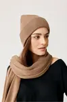 Čiapka a šál z merino vlny NAOMI