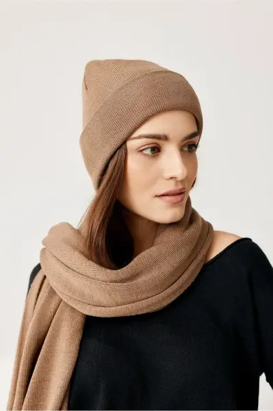 Čiapka a šál z merino vlny NAOMI