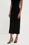 Sukně Answear.LAB černá barva, midi, pouzdrová