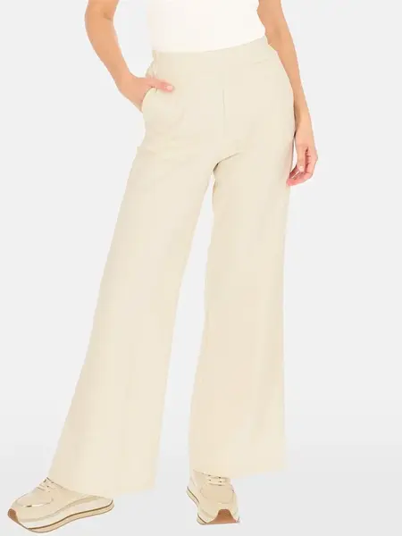 PERSO Woman's Wide women's trousers made of viscose fabric