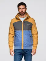 Ombre Lightweight colorful men's sports jacket with fleece - blue-mustard