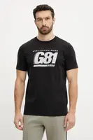 Bavlněné tričko Guess CORMS černá barva, s potiskem, Z5GI06 I3Z14