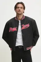 Bomber bunda Guess Jeans černá barva, zimní, oversize, M5RL54 WHAA2