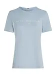 TOMMY HILFIGER Tričko  modrosivá / biela