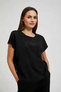 Dámská halenka s kamínky MOODO - černá