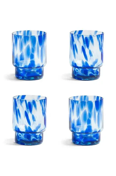 &k amsterdam Sada skleniček &k amsterdam Tortoise Blue Set 4-pack