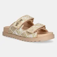 Pantofle Guess FADELIZZ dámské, béžová barva, FLJFZZ FAB19