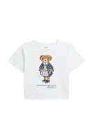 Dětské bavlněné tričko Polo Ralph Lauren bílá barva, 313965155001