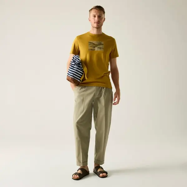 Pánské tričko regatta breezed žlutá m