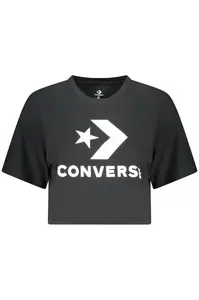 Čierne dámske tričko s krátkym rukávom Converse