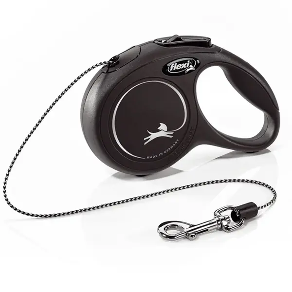 FLEXI New Classic vodítko pro psy lanko černá, Velikost vodítka: S - 5 m