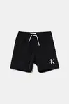 Dětské plavkové šortky Calvin Klein Jeans černá barva, KV0KV00056