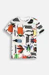 Dětské tričko Coccodrillo bílá barva, s potiskem, SAGE TIME BOY KIDS