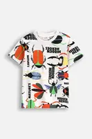 Dětské tričko Coccodrillo bílá barva, s potiskem, SAGE TIME BOY KIDS