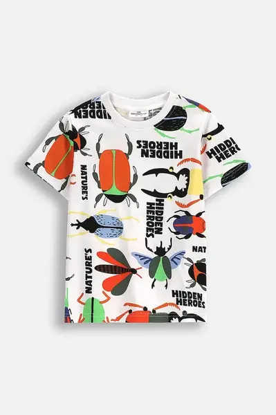 Dětské tričko Coccodrillo bílá barva, s potiskem, SAGE TIME BOY KIDS