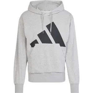 adidas M BL FT HOODED Pánská mikina, šedá, velikost