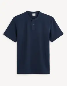 Tmavomodré pánske basic polo tričko Celio Gesohel